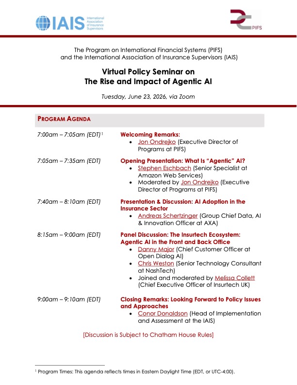 PIFS-IAIS Virtual Seminar - June 2026